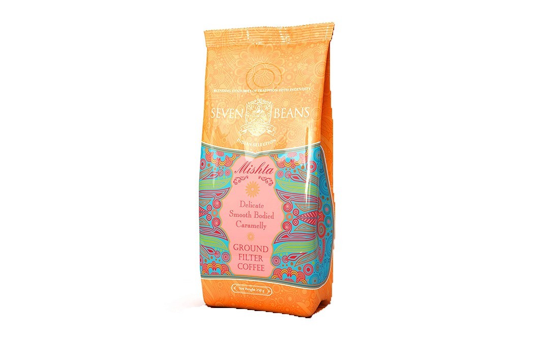 Seven Beans Mishta Ground Filter Coffee    Pack  250 grams